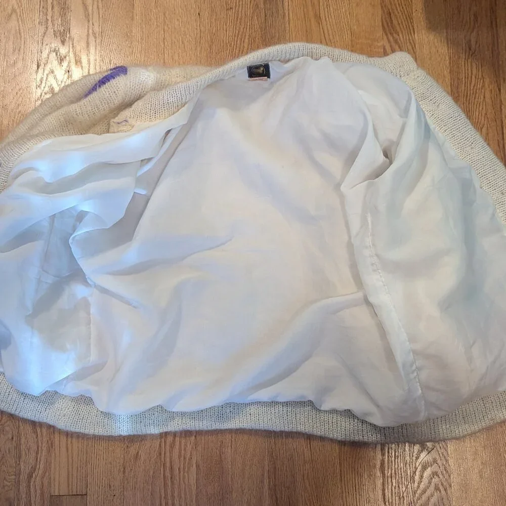 Vintage‎ Mohair Jacket Wool Knit Irish Cottagecore Dopamine Dressing Boho Floral